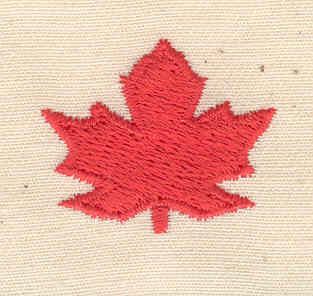 Embroidery Design: Maple leaf 1.12w X 0.94h
