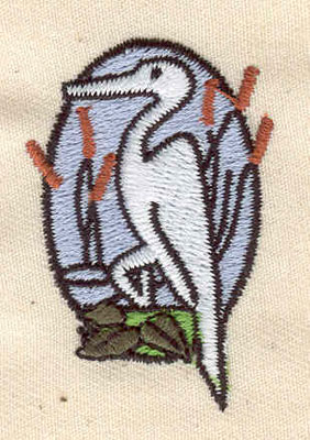Embroidery Design: Heron 1.48w X 1.81h