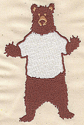 Embroidery Design: Bear cartoon 2.63w X 3.94h