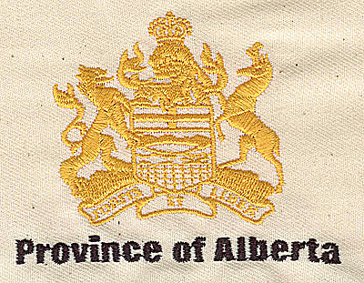 Embroidery Design: Province of Alberta 3.48w X 2.44h