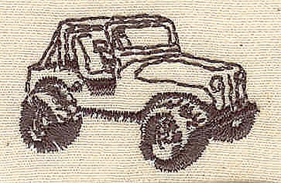 Embroidery Design: Army vehicle  1.50w X 1.00h