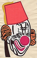 Embroidery Design: Clown face 6.44w X 9.88h