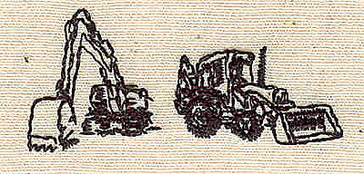 Embroidery Design: Construction equipment 1.81w X 0.81h