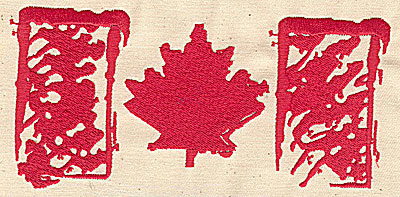 Embroidery Design: Canadian Flag sylized 6.00w X 2.88h