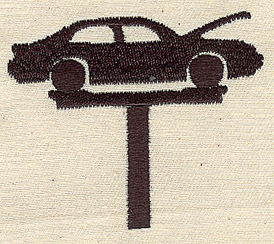 Embroidery Design: Car on hoist 2.56w X 2.48h