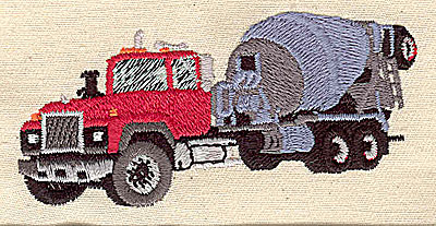 Embroidery Design: Cement truck 3.31w X 1.56h