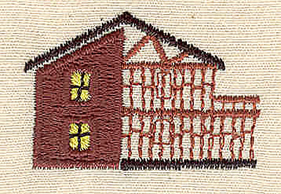 Embroidery Design: House  1.44w X 1.00h