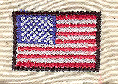 Embroidery Design: American mini flag 1.13w X 0.75h