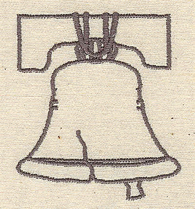 Embroidery Design: Liberty Bell 2.06w X 2.38h