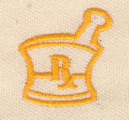 Embroidery Design: Drug store symbol 0.94w X 1.00h