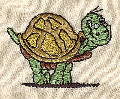 Embroidery Design: Turtle cartoon 1.63w X 1.25h