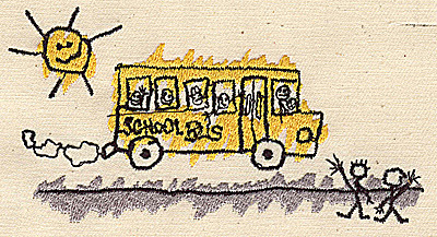 Embroidery Design: School Bus 4.25w X 2.25h