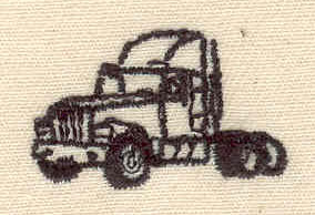 Embroidery Design: Truck  1.13w X 0.69h