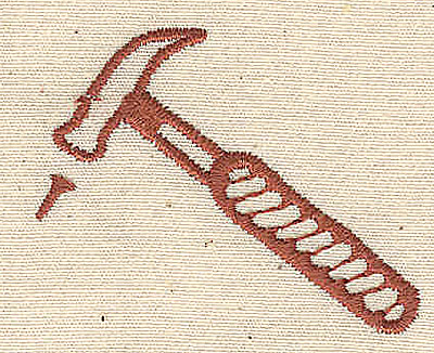 Embroidery Design: Hammer and nail 1.88w X 1.50h