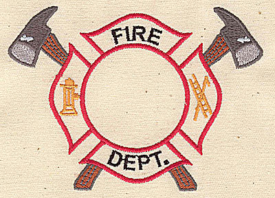 Embroidery Design: Fire Dept. logo 4.31w X 3.13h