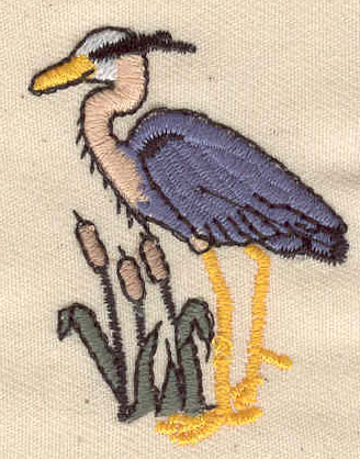 Embroidery Design: Blue heron 1.88w X 1.88h
