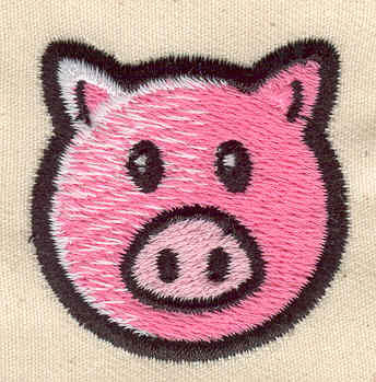 Embroidery Design: Pig 1.44w X 1.44h