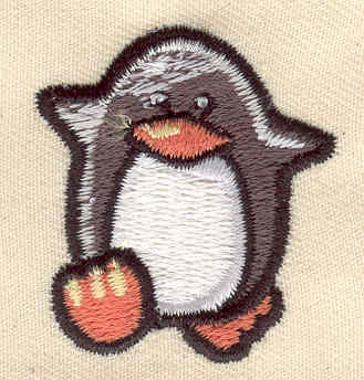 Embroidery Design: Penguin 1.38w X 1.50h