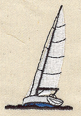 Embroidery Design: Sailboat 1.44w X 2.31h