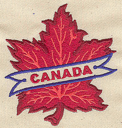 Embroidery Design: Canada maple leaf 2.69w X 2.88h