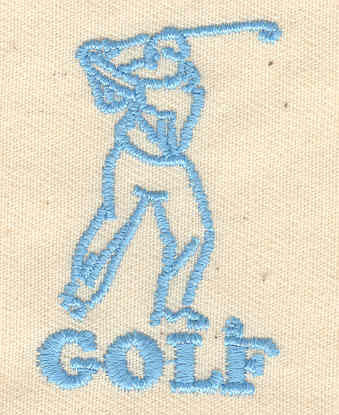 Embroidery Design: Golf 1.19w X 1.88h