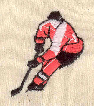 Embroidery Design: Hockey player 1.19w X 1.44h
