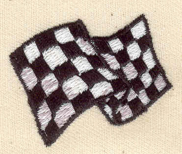 Embroidery Design: Racing Flag 1.63w X 1.38h
