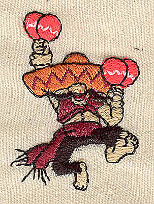 Embroidery Design: Mexican musician 1.44w X 1.94h