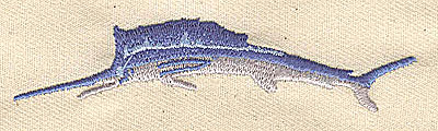 Embroidery Design: Marlin3.44w X 0.81h