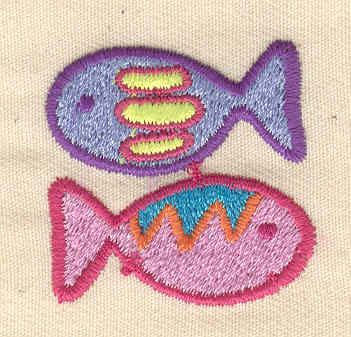 Embroidery Design: Fish symbols 1.31w X 1.31h