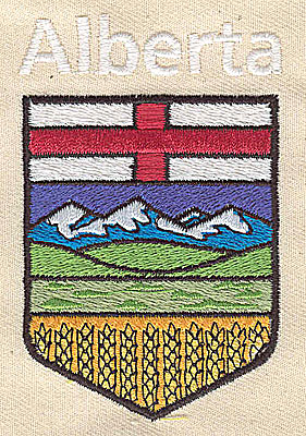 Embroidery Design: Alberta code of arms 2.13w X 3.25h