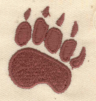 Embroidery Design: Bear Paw 1.31w X 1.44h