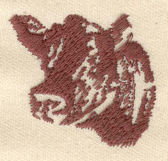 Embroidery Design: Cow head1.44w X 1.38h