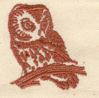 Embroidery Design: Owl 1.31w X 1.44h