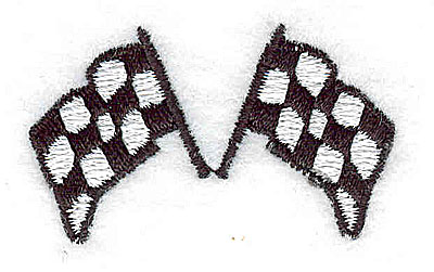 Embroidery Design: Crossed racing flags 1.69w X 1.00h