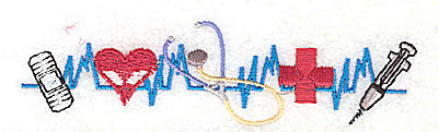 Embroidery Design: Medical symbols 4.38w X 1.13h