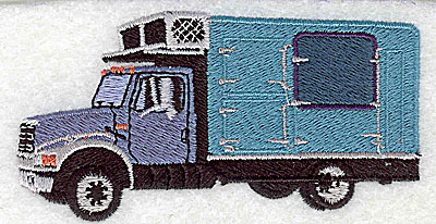 Embroidery Design: Truck van 3.75w X 1.94h