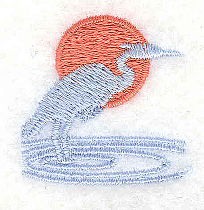 Embroidery Design: Blue heron 1.25w X 1.25h