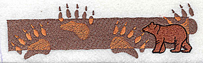 Embroidery Design: Bear paw prints 6.44w X 1.88h