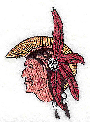 Embroidery Design: Mohawk Indian 1.94w X 2.75h