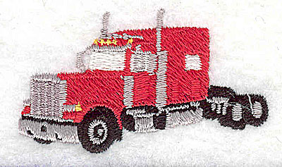 Embroidery Design: Truck semi 2.13w X 1.25h