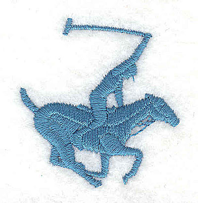 Embroidery Design: Horse with polo player 1.63w X 1.69h