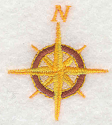 Embroidery Design: Compass 1.38w X 1.56h