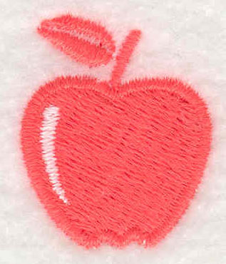 Embroidery Design: Apple 0.88w X 1.06h