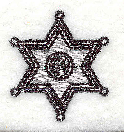 Embroidery Design: Sheriff badge 1.38w X 1.50h