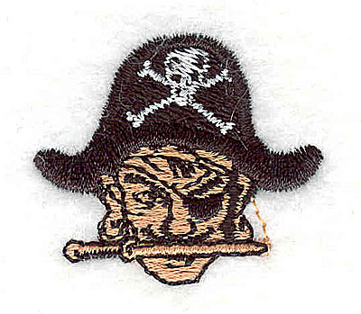 Embroidery Design: Pirate head 1.38w X 1.25h