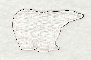 Embroidery Design: Polar bear 1.38w X 0.81h