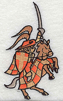 Embroidery Design: Knight on steed 2.06w X 3.63h