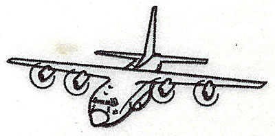 Embroidery Design: Propeller airplane 4.56w X 2.13h