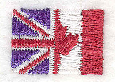 Embroidery Design: Union Jack and Canadian Flag 1.00w X 0.69h